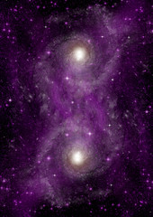 galaxy in a free space