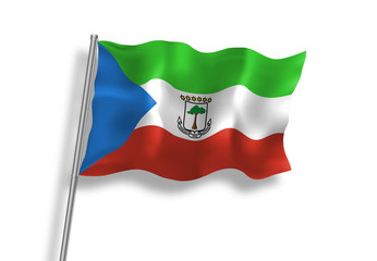Drapeau de Guinée Equatoriale en qualité vectorielle 