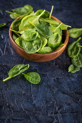 Spinach leaves in bowl