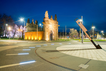 Panorama of the historical and representative part of the city of Szczecin in Poland - obrazy, fototapety, plakaty