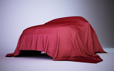 car covered with red velvet