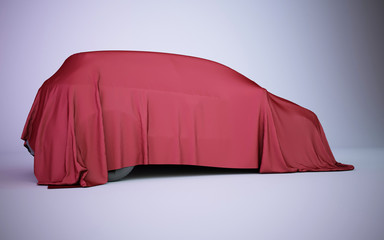 car covered with red velvet
