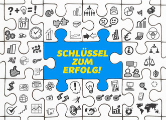 Schlüssel zum Erfolg! / Puzzle mit Symbole