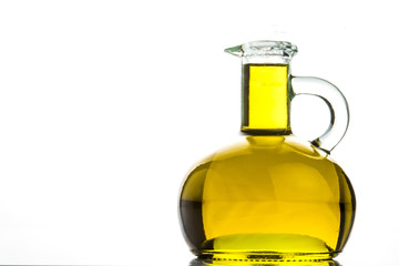 Extra virgin olive oil isolated