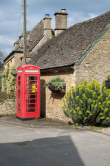 Defibrillator in and Old Phone Box in Upper Slaughter Village