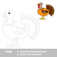 Vector trace educational game for preschool kids.