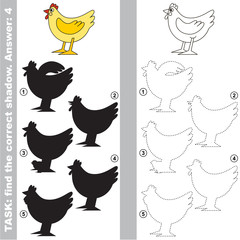 Find true correct shadow, the educational kid game.