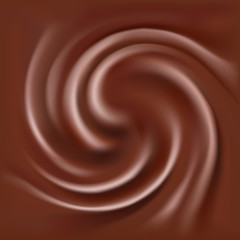 Obraz na płótnie Canvas Abstract chocolate swirl vector background.