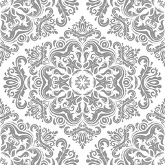Damask vector classic light pattern. Seamless abstract background with repeating elements. Orient background