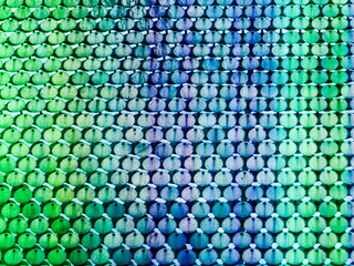 stainless steel piece gradient green blue background