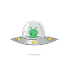 UFO alien cartoon vector © FARBAI