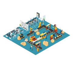 Isometric Industrial Factory Concept