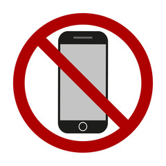 Phones are prohibited sign. Vector. Isolated.