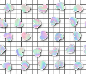 Holographic effect seamless pattern.