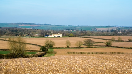Fototapeta na wymiar Scenic View of the Rolling Oxfordshire Countryside