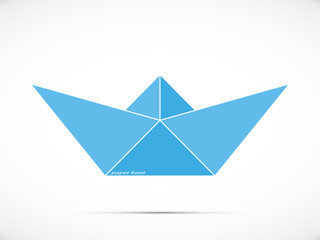 blue paper boat logo