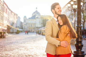 couple in old city