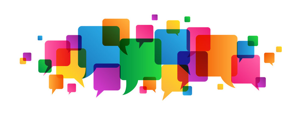 SPEECH BUBBLE ICONS BANNER