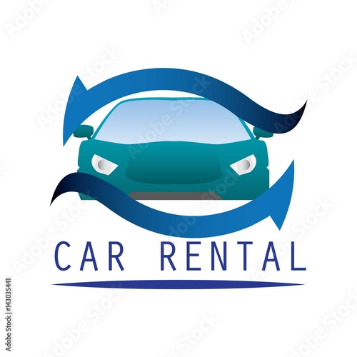 "car rent logo with text space for your slogan / tagline, vector
