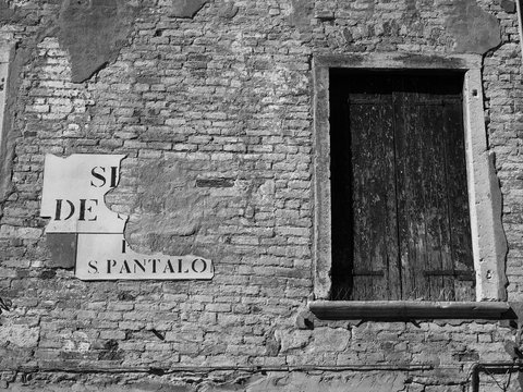 old wall in Venice