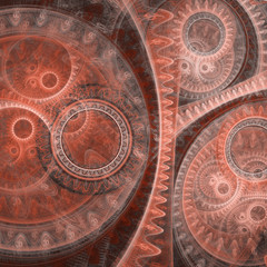 Red steampunk background