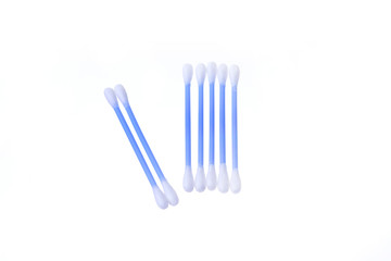 Cotton bud isolated on white background.