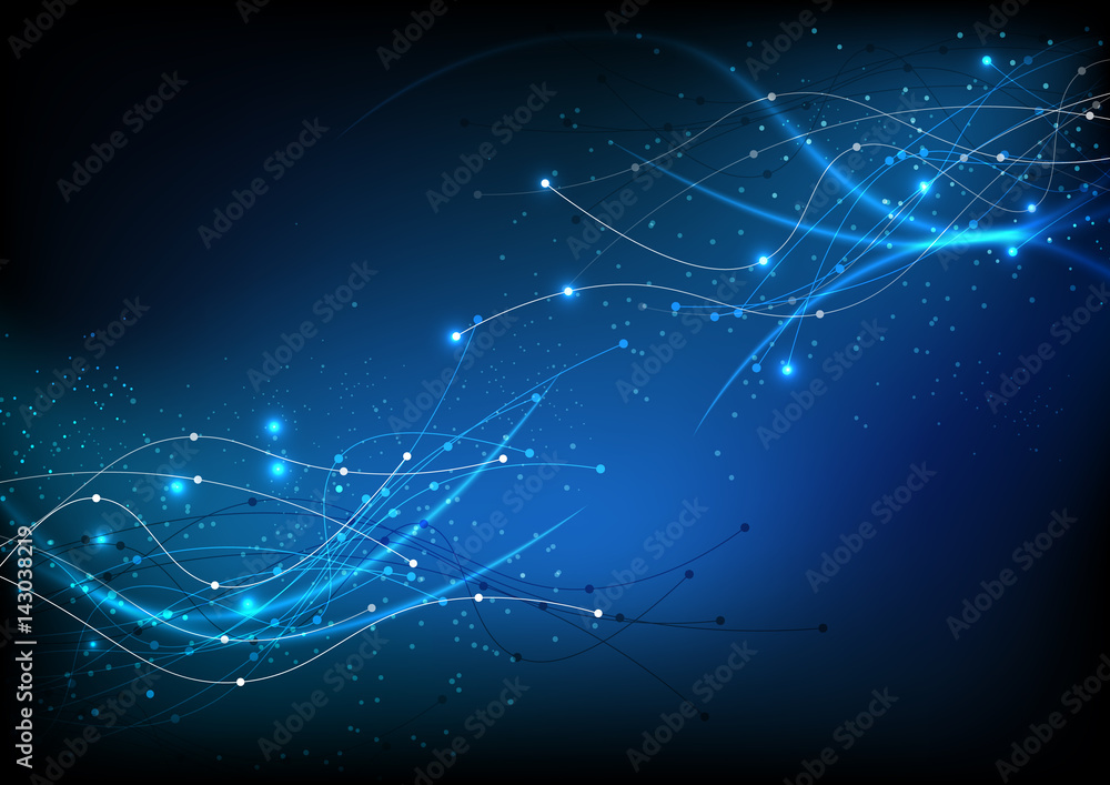 Fototapete vector background abstract technology communication data Science