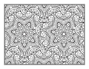 Vector abstract pattern page for antistress coloring