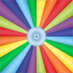 Fototapeta premium Vector illustration of multicolored parachute balloon babackground