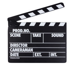 Obraz premium Black with white letters party poppers isolated on white.