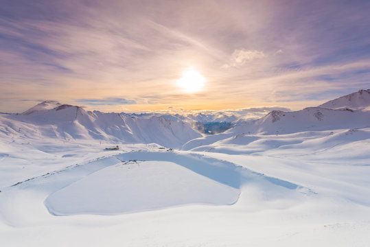 &Ouml;sterreich Tirol Serfaus Schnee Alpen Furgler Kaunertal Gipfel winterurlaub romantisch romantik, schneedecke, verschneit, schnee, winter, wintermorgen, mood moody sonnenaufgang sonnenuntergang