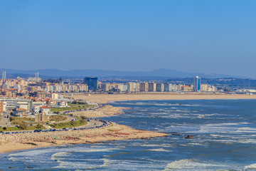 Fototapeta premium Vista Panorâmica da Costa da Figueira da Foz em Portugal