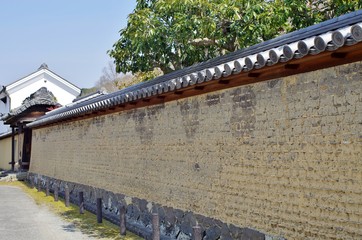 土壁の塀