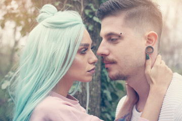 Naklejka premium Romantic couple.