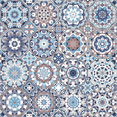 Set of octagonal and square patterns.