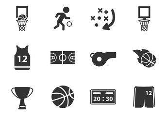 basketball icon set