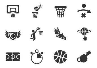 basketball icon set