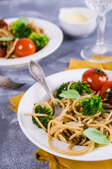 Wholegrain pasta with vegetables