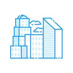 Fototapeta premium City hand drawn icon
