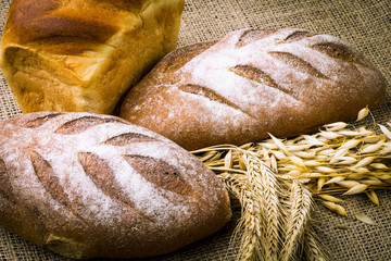 fresh white bread