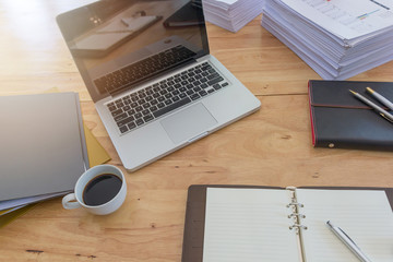 Image of business documents on workplace