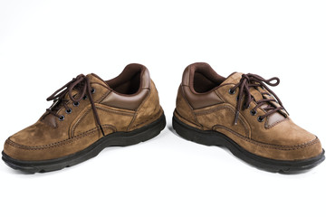 Brown leather man's shoes