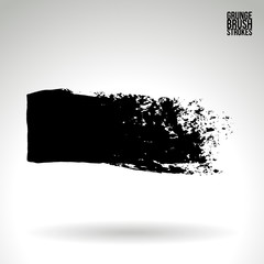 Brush stroke and texture. Grunge vector abstract hand - painted element. Underline and border.