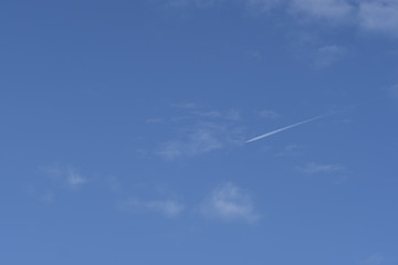 Background with the image of trace on sky