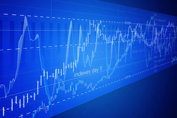 Stock exchange trading data information isolated on a background