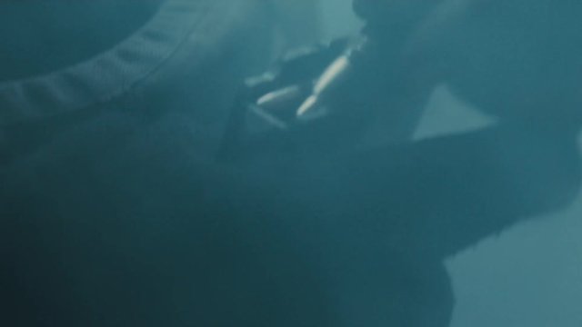 Loading ammo magazine. Close up of hand puts bullet in magazine. Rifle bullet loads to magazine. Rifle magazine ammo. Loading bullet holder
