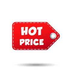 Hot price hang tag. Label vector illustration on white background