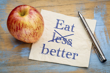 Eat better, not less - napkin concept
