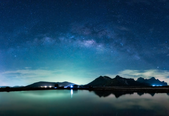 Milky Way Over Mountains