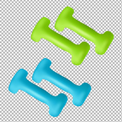 Dumbbells Isolated On Transparent Background